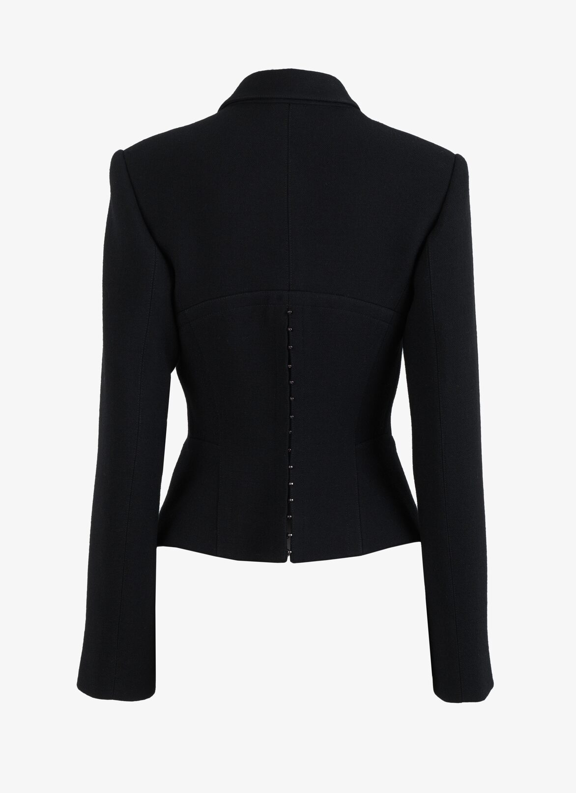 Alaïa Edition 1987 Wool crepe corset jacket ALAÏA BLACK ALAÏA EDITION 1987 WOOL CREPE CORSET JACKET